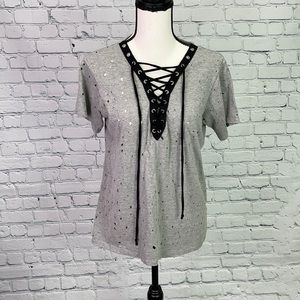 Alya Distressed T-Shirt Size Medium
